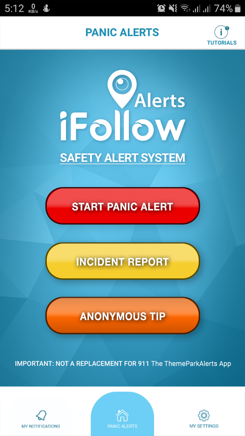 screenshot of iFollow Alerts
